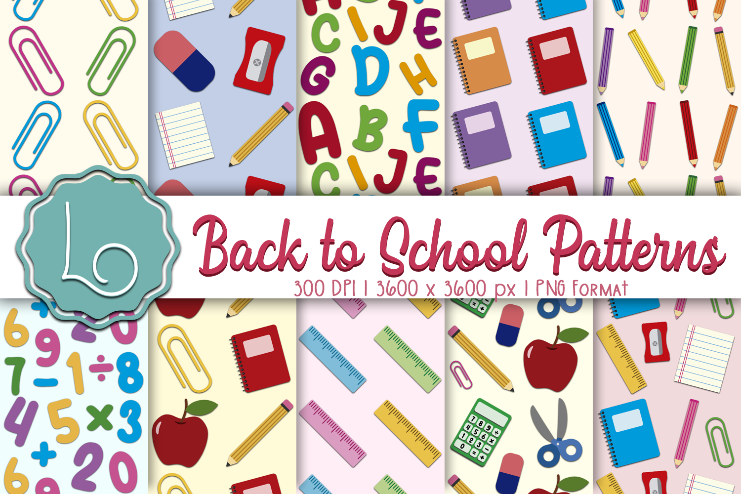 Back to School Patterns Graphic by La Oliveira · Creative Fabrica