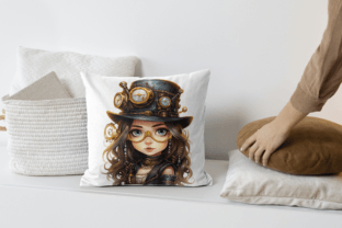Chibi Steampunk Watercolor Clipart Graphic by SlinlaShop · Creative Fabrica
