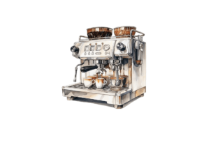 Coffee Shop Watercolor Clipart Graphic by Digital Xpress · Creative Fabrica