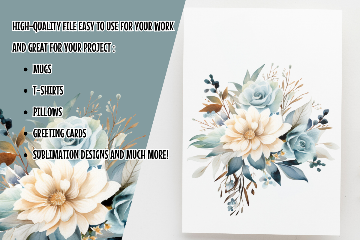 Pastel Flowers Wedding Clipart - photo 2