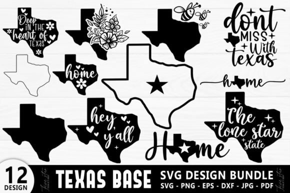 Texas SVG Bundle Hand Drawn