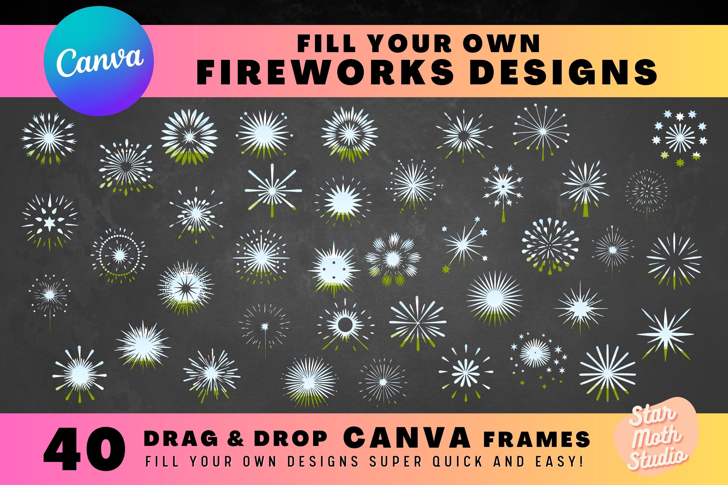 CANVA FRAMES - FIREWORKS