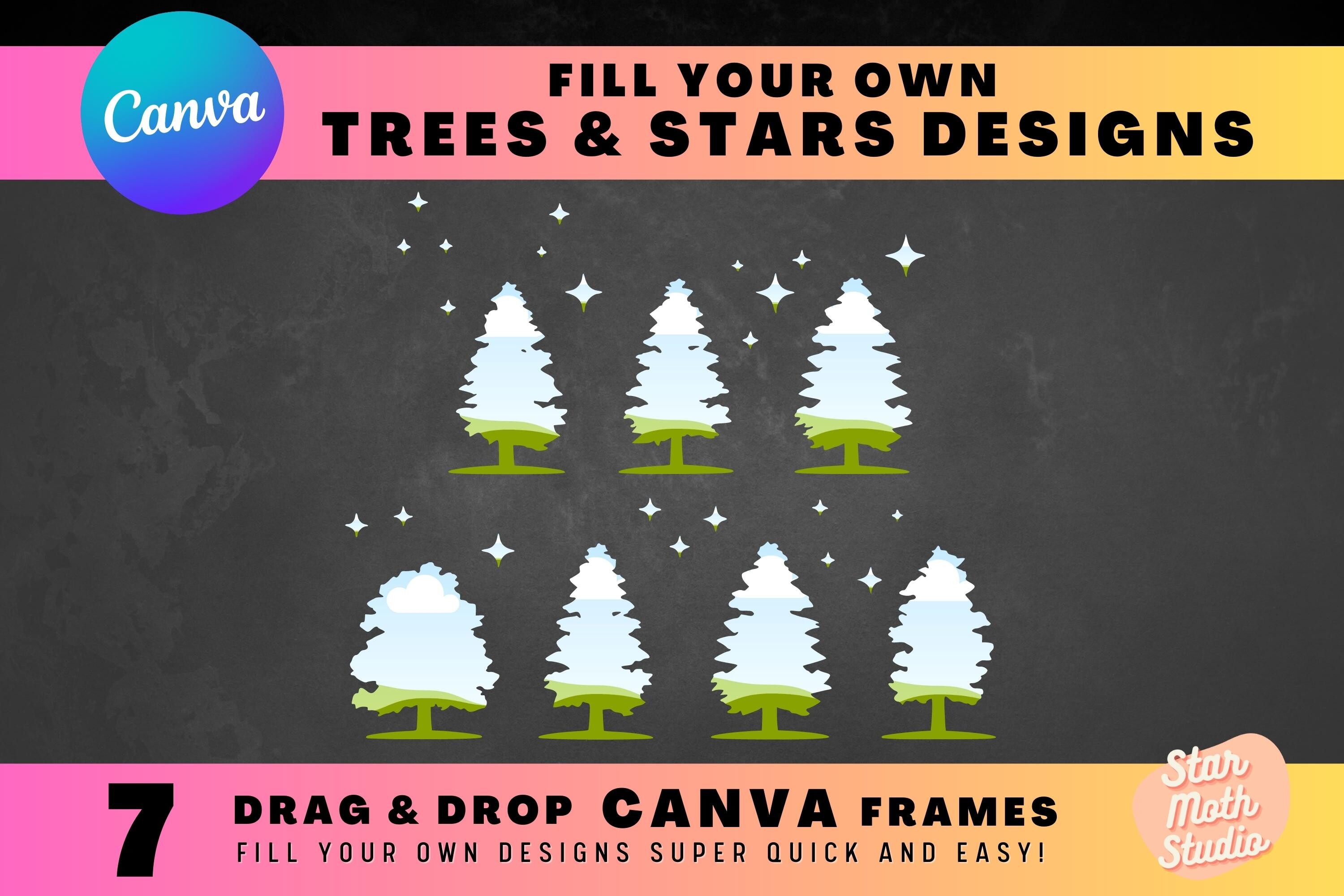 CANVA FRAMES - TREES and STARS