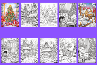 Cozy Christmas Coloring Pages Graphic by Digital Art Studio · Creative ...
