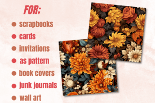 Fall Botanical Pattern Digital Paper Graphic by giraffecreativestudio ...