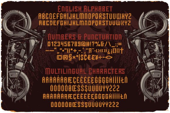 Hell Rider Font PNG with transparent background - Preview 1