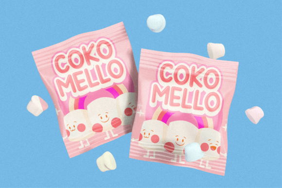 Mighty Yogurt Font PNG with transparent background - Preview 2