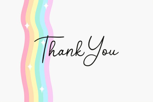 Rainbow Handmade Font PNG with transparent background - Preview 6