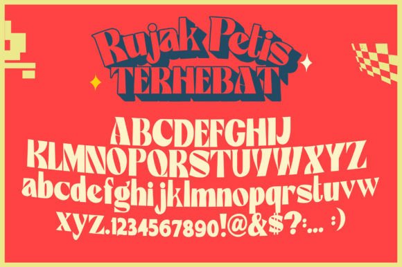 Rujak Petis Font PNG with transparent background - Preview 1