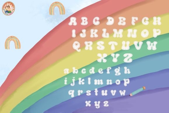 School Groovy Font PNG with transparent background - Preview 1