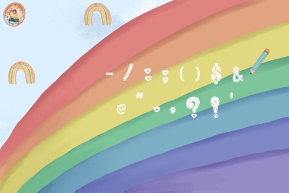 School Groovy Font PNG with transparent background - Preview 2