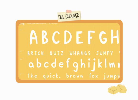 Scribble Fun Font PNG with transparent background - Preview 3