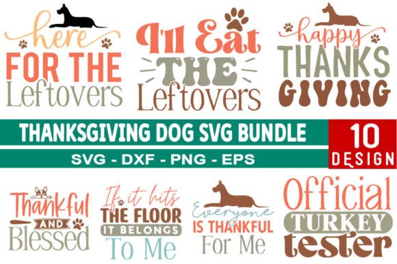 thanksgiving dog svg design bundle for pet boutique shirts bandanas seasonal HTV crafts