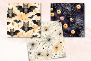 Watercolor Halloween Digital Paper Pack Graphic by ...