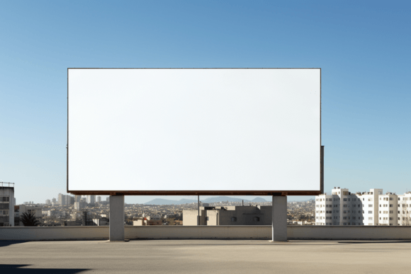 White Billboard with Background Grafik Werbetafeln Von Mahak Arts