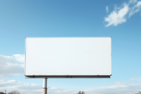 White Billboard with Background Graphic Billboards By Mahak Arts