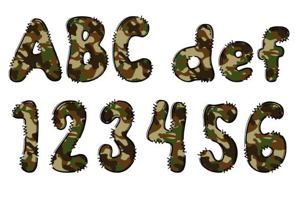Army Camouflage Bundle Font - Preview 3