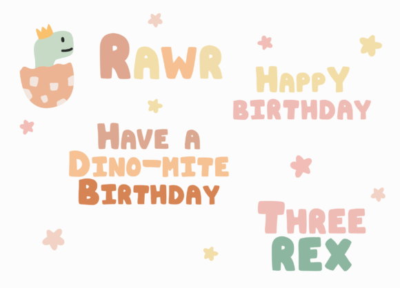 Baby Dinosaur Font - Preview 2