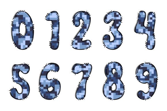 Blue Camouflage Font - Preview 3