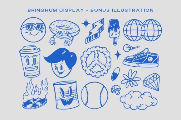 Bringhum Display Font font preview - 1