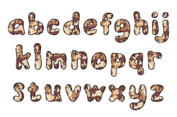 Brown Camouflage Font - Preview 2