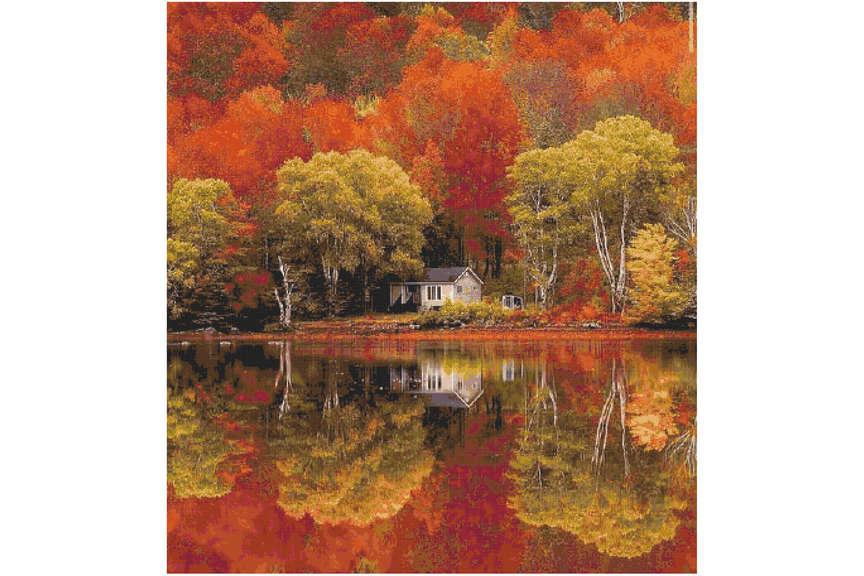 Fall Autumn Counted Cross Stitch Pattern