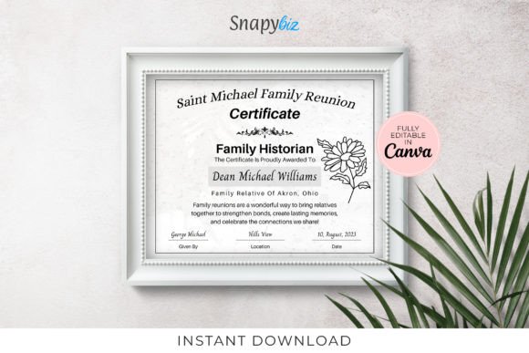 Free Family Reunion Pdf Certificate
