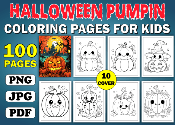 Halloween Pumpkin Coloring Book for Kids