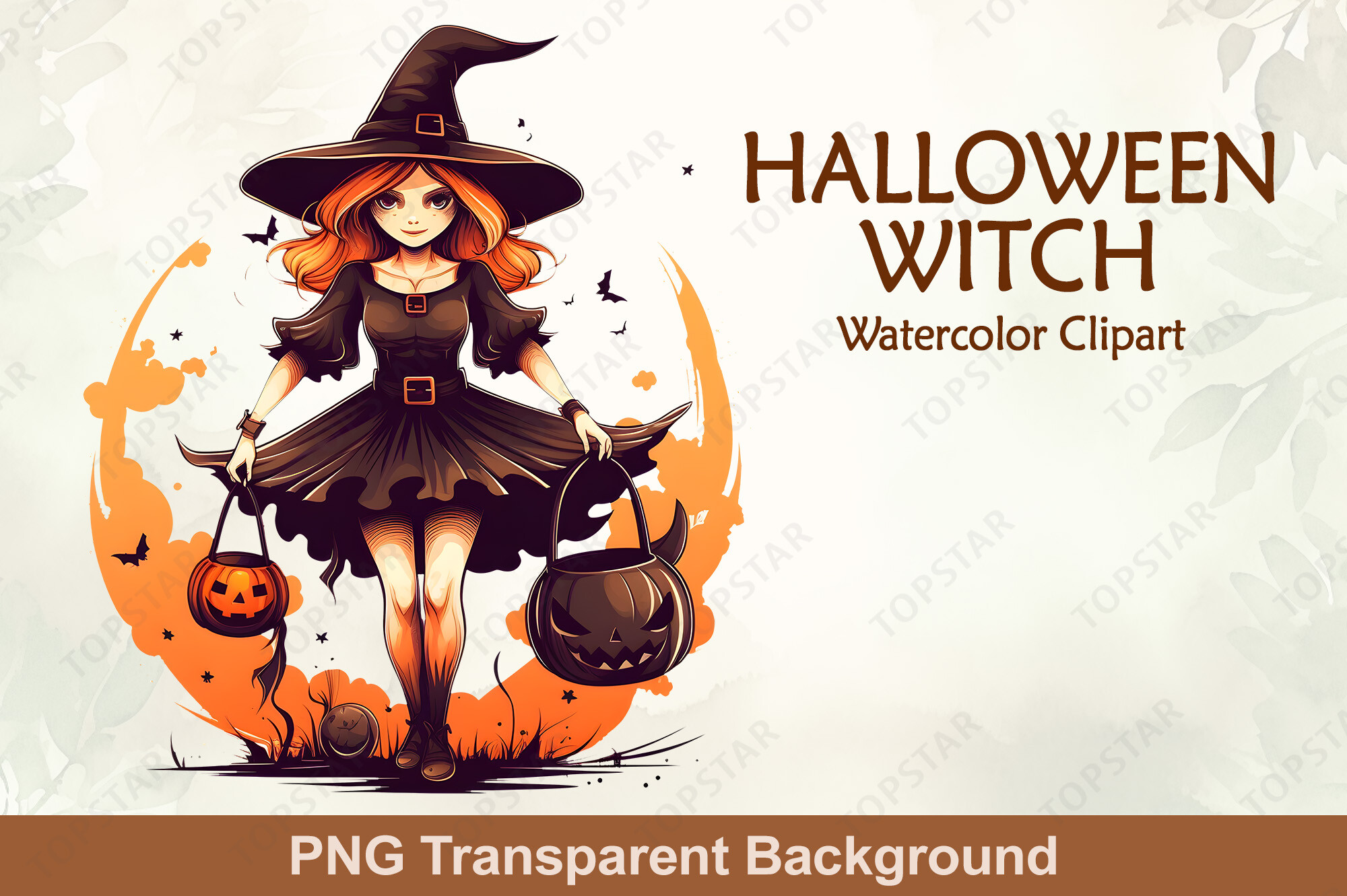 Halloween Witch Sublimation Clipart Graphic by Topstar · Creative Fabrica
