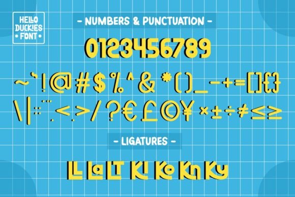 Hello Duckies Font font preview - 6