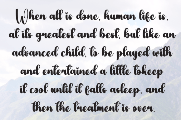 Hyaline Font font preview - 5