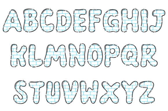Igloo Brick Font PNG with transparent background - Preview 1