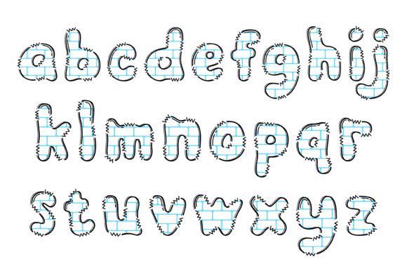 Igloo Brick Font PNG with transparent background - Preview 2