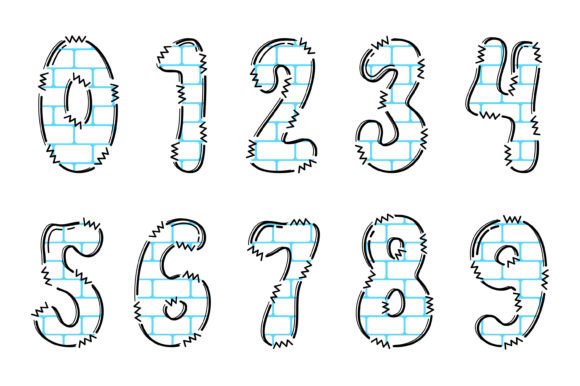 Igloo Brick Font PNG with transparent background - Preview 3