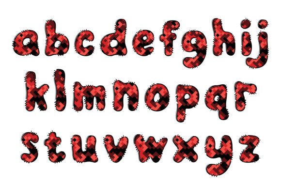 Red Camouflage Font font preview - 2