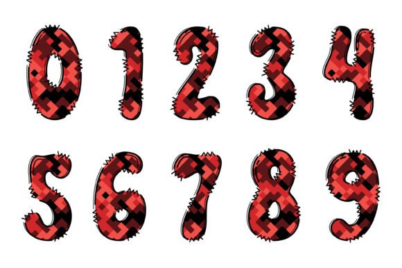 Red Camouflage Font font preview - 3