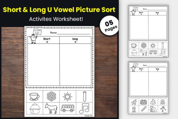 Short and Long U Vowel Picture Sorts