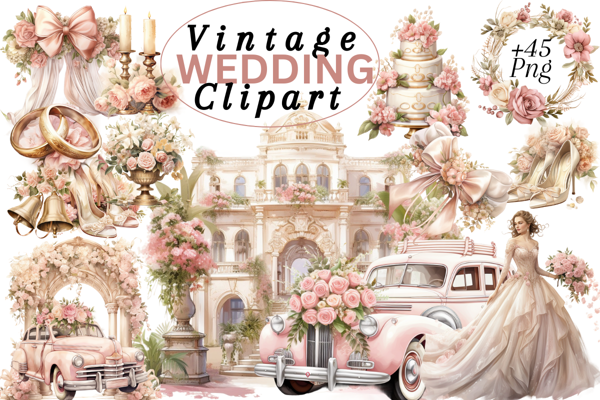 Vintage Wedding Clipart - photo 1