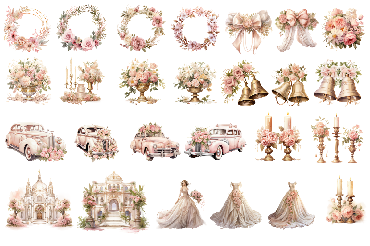 Vintage Wedding Clipart - photo 2