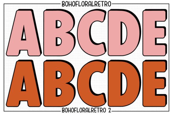 Boho Floral Retro Font - Preview 1