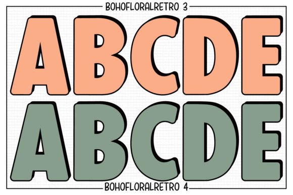 Boho Floral Retro Font - Preview 2