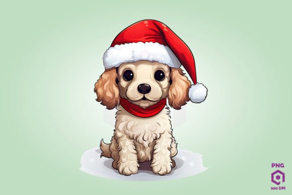 Christmas Poodle Dog Graphic by Quoteer · Creative Fabrica