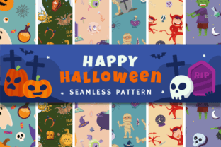 Halloween Seamless Pattern Digital Paper Graphic by Digital Creative ...