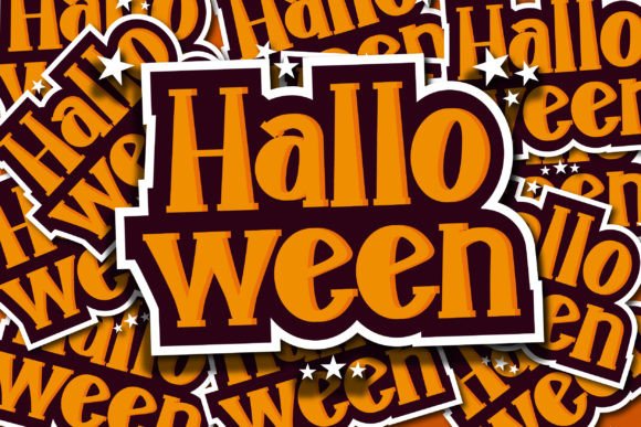 Halloween Sunday Font PNG with transparent background - Preview 1