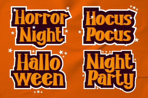 Halloween Sunday Font PNG with transparent background - Preview 3