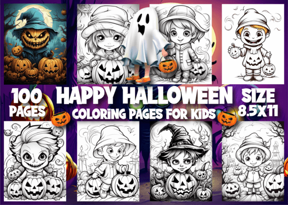 Happy Halloween Coloring Pages for Kids
