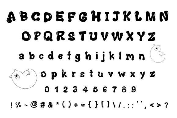 Jelly Bear Font PNG with transparent background - Preview 2