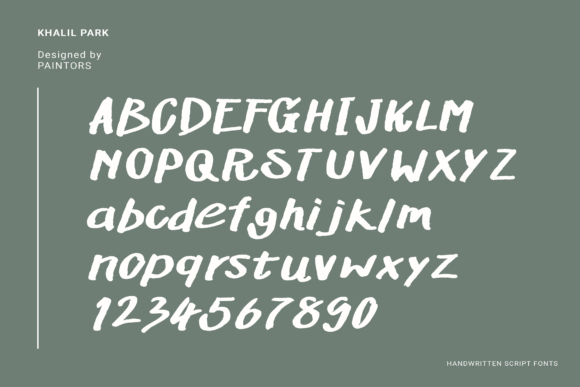 Khalil Park Font PNG with transparent background - Preview 1