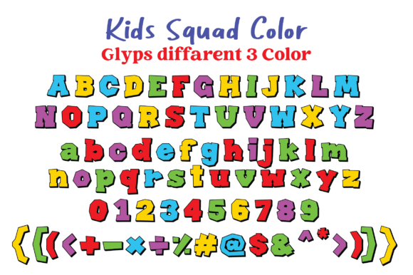 Kids Squad Font PNG with transparent background - Preview 2