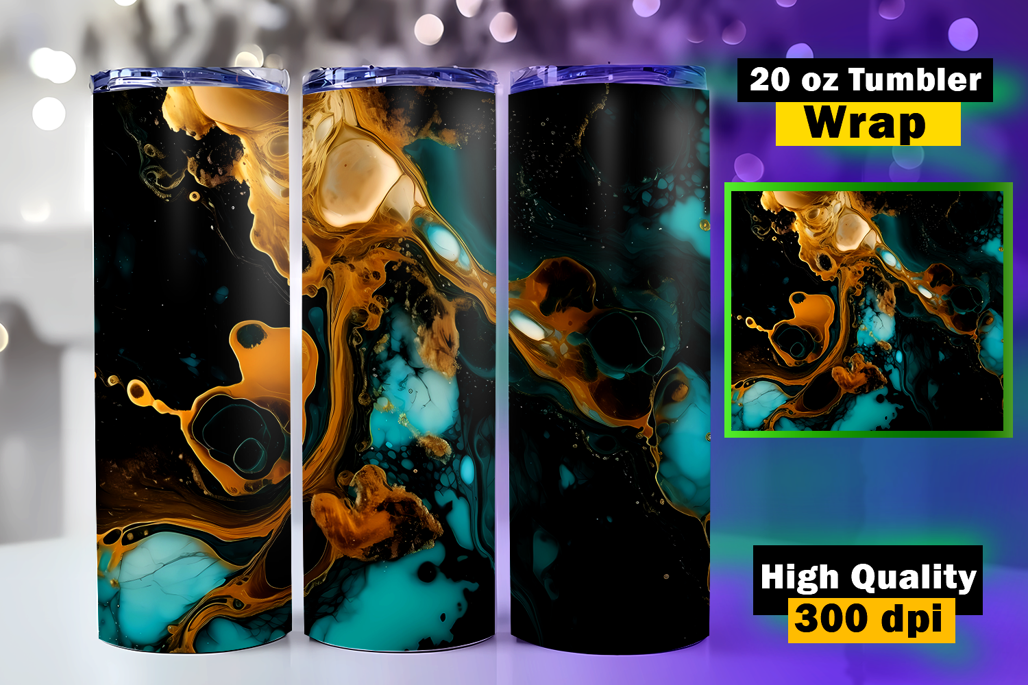 Marble Tumbler Wrap Graphic by Digital Design · Creative Fabrica